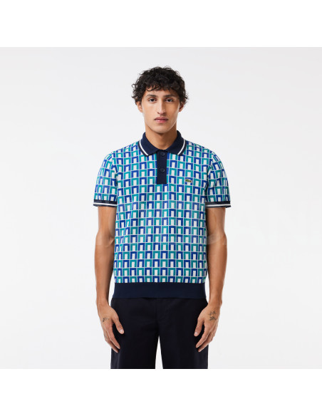 Lacoste - MEN'S PATTERNED POLO COLLAR SWEATER თბილისი - photo 1
