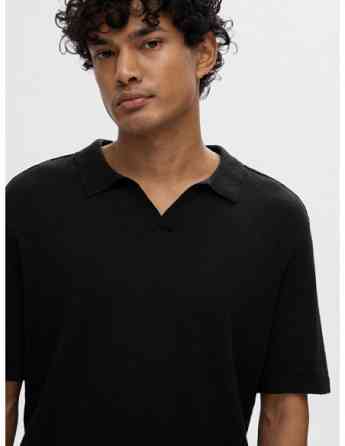 SELECTED HOMME - SLHBERG LINEN SS KNIT OPEN POLO Tbilisi