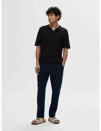SELECTED HOMME - SLHBERG LINEN SS KNIT OPEN POLO Tbilisi