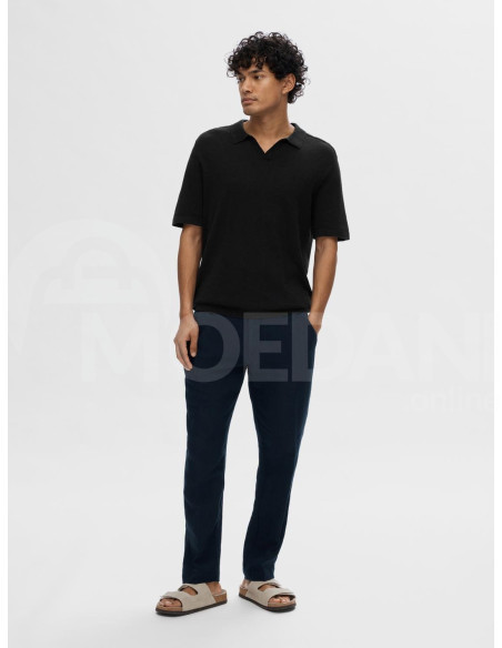 SELECTED HOMME - SLHBERG LINEN SS KNIT OPEN POLO Tbilisi - photo 5