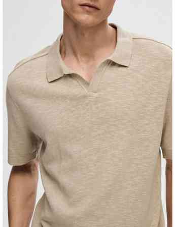 SELECTED HOMME - SLHBERG LINEN SS KNIT OPEN POLO Tbilisi