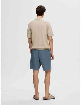 SELECTED HOMME - SLHBERG LINEN SS KNIT OPEN POLO Tbilisi