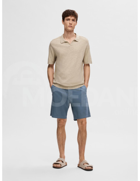 SELECTED HOMME - SLHBERG LINEN SS KNIT OPEN POLO Tbilisi - photo 5