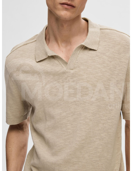 SELECTED HOMME - SLHBERG LINEN SS KNIT OPEN POLO Tbilisi - photo 3