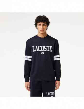 Lacoste - LONG SLEEVED PRINT AND BADGE T-SHIRT Tbilisi