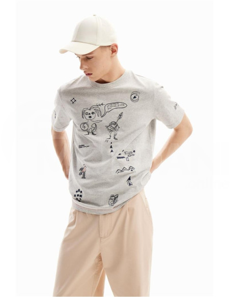 DESIGUAL - Embroidered illustration T-shirt Tbilisi - photo 1