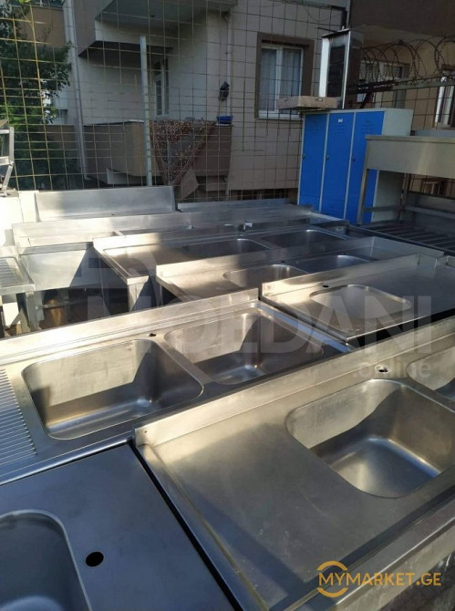 უჟანგავი ლითონის ნიჟარიანი მაგიდები ევროპიდან+განვადება თბილისი - photo 1