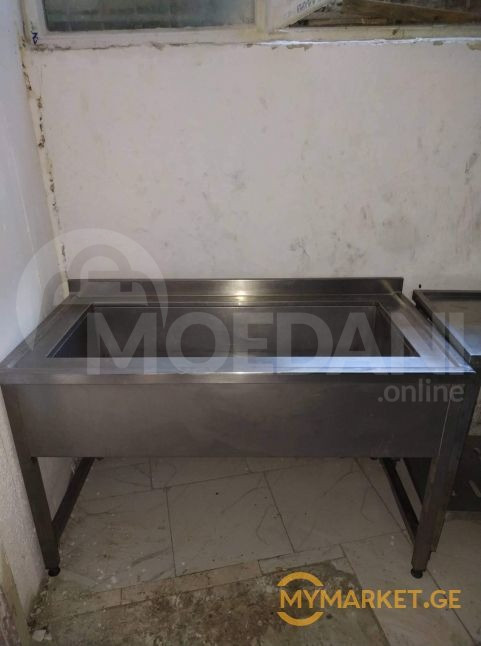 უჟანგავი ლითონის ნიჟარიანი მაგიდა ევროპიდან+განვადება თბილისი - photo 1