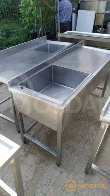 უჟანგავი ლითონის ნიჟარიანი სამუშაო მაგიდა ევროპიდან+განვადებ თბილისი - photo 1