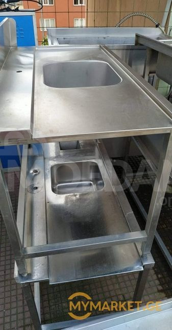 უჟანგავი ლითონის ნიჟარიანი მაგიდა ევროპიდან+განვადება თბილისი - photo 1