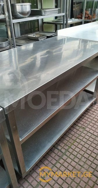 უჟანგავი ლითონის სამუშაო მაგიდა ევროპიდან+განვადება თბილისი - photo 1