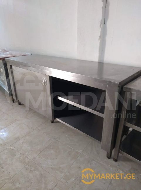 უჟანგავი ლითონის სამუშაო მაგიდა კარებებით ევროპიდან+განვადებ თბილისი - photo 1