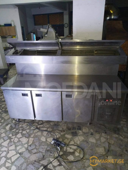 3 კარებიანი მაგიდა მაცივარი სალათ ბარით ევროპიდან+განვადება თბილისი - photo 1