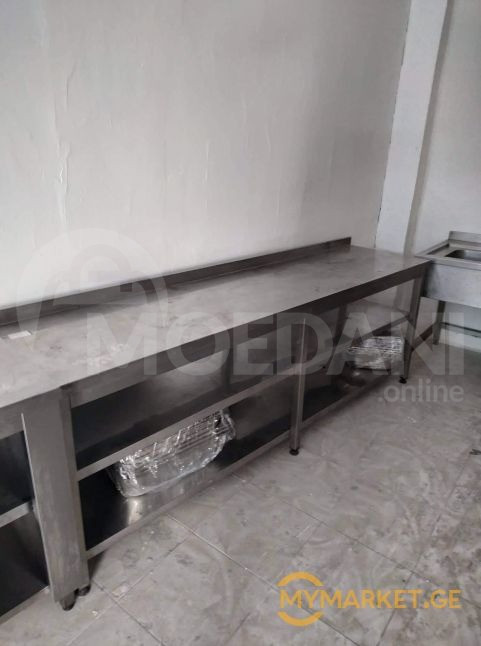 უჟანგავი ლითონის სამუშაო მაგიდა თაროებით ევროპიდან+განვადება თბილისი - photo 2