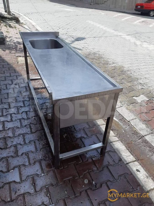 უჟანგავი ლითონის ნიჟარიანი სამუშაო მაგიდა ევროპიდან+განვადებ თბილისი - photo 1