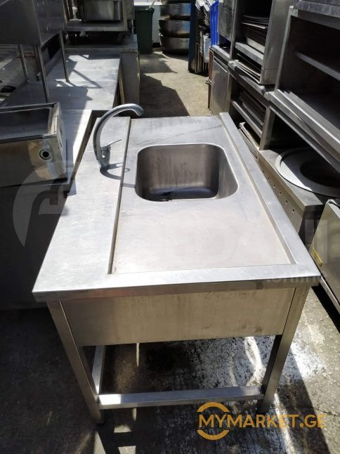 უჟანგავი ლითონის სამუშაო მაგიდა ნიჟარით ევროპიდან+განვადება თბილისი - photo 1