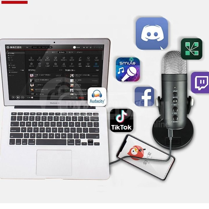 პოტკასტის მიკროფონი USB კაბელზე თბილისი - photo 2