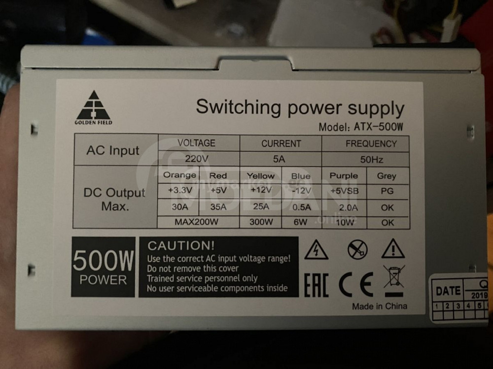 Новые блоки питания Golden Field 500W с гарантией Тбилиси - изображение 1