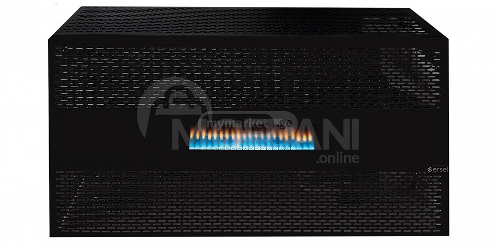 Газовый обогреватель ERSEL 9000 с эффектом камина черный (90-100 кВт) Тбилиси - изображение 1
