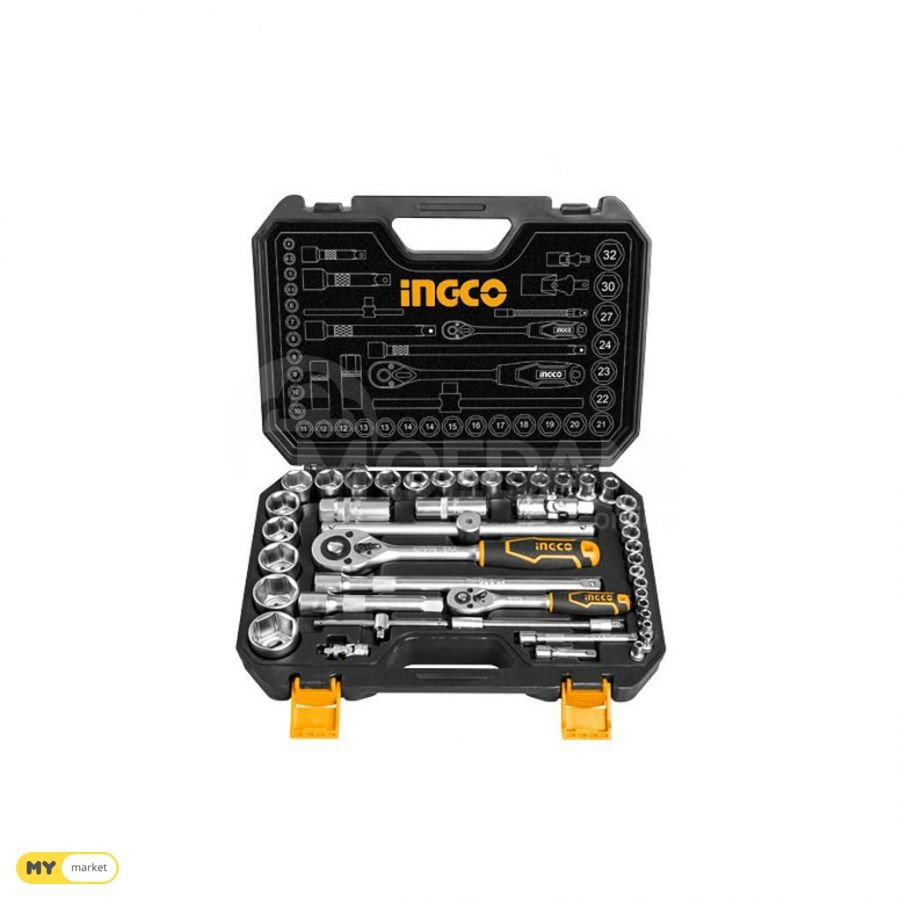 ქანჩის გასაღების ნაკრები 44 ც კლუჩების ნაბორი INGCO უფასო მი თბილისი - photo 1