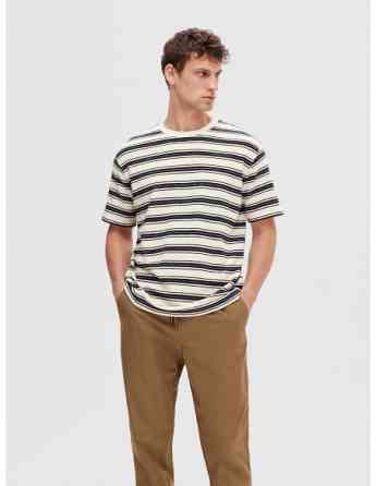 SELECTED HOMME - SLHRELAXSOLO STRIPE SS O-NECK TEE Tbilisi