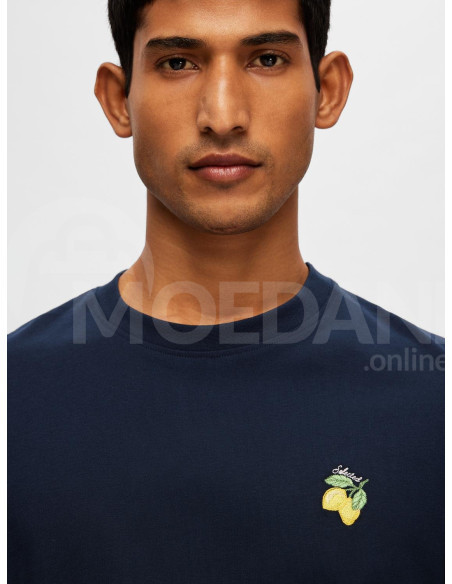 SELECTED HOMME - SLHGARLAND EMB SS O-NECK TEE Tbilisi - photo 3