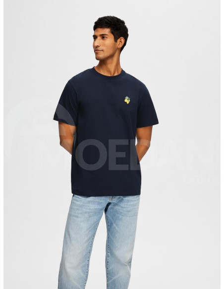 SELECTED HOMME - SLHGARLAND EMB SS O-NECK TEE Tbilisi - photo 1