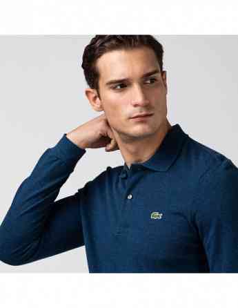 Lacoste - Mens Original Long Sleeve Heathered Cotton Polo Тбилиси