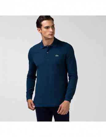 Lacoste - Mens Original Long Sleeve Heathered Cotton Polo Тбилиси