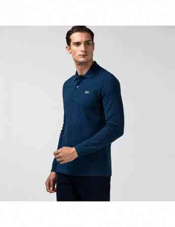 Lacoste - Mens Original Long Sleeve Heathered Cotton Polo Тбилиси