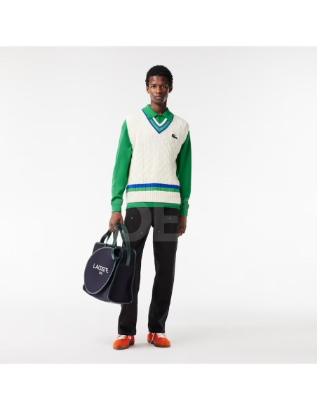 Lacoste - Mens Lacoste Relaxed fit Polo Shirt Collar Wool Sweater თბილისი - photo 3