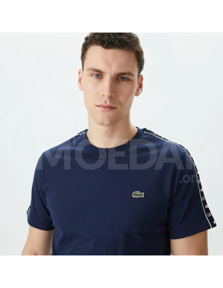 Lacoste - Cotton Jersey Logo Stripe T-shirt Тбилиси - изображение 3