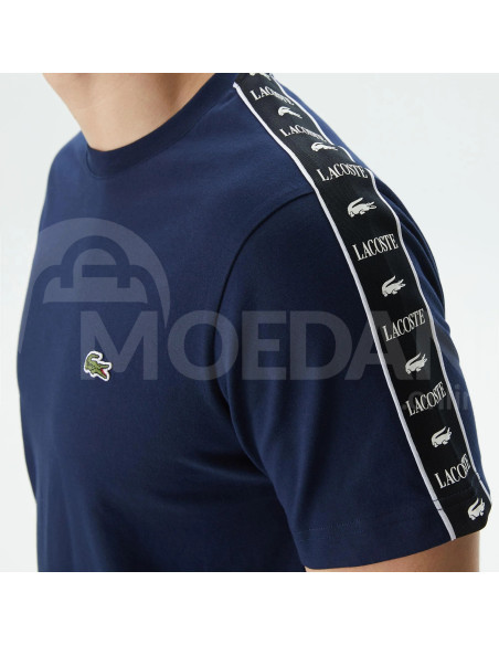 Lacoste - Cotton Jersey Logo Stripe T-shirt Тбилиси - изображение 6