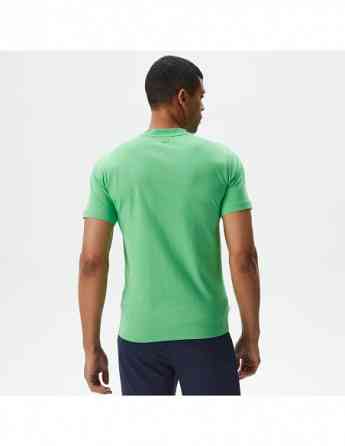 Lacoste - Lacoste Men's Slim Fit Crew Neck Printed Green T-Shirt Тбилиси