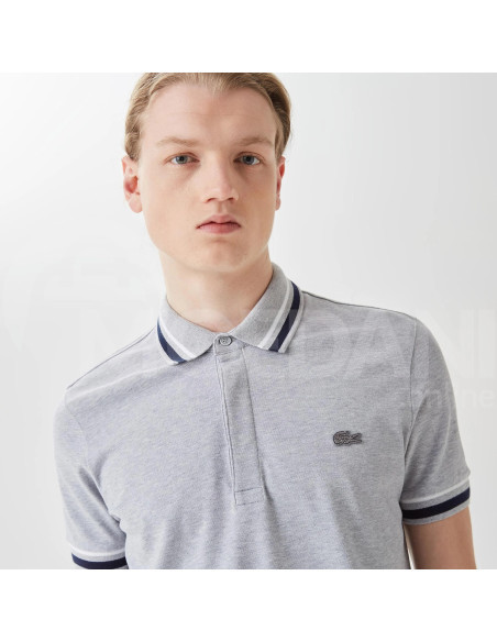 Lacoste - Lacoste Men's Slim Fit Striped Gray Polo თბილისი - photo 4
