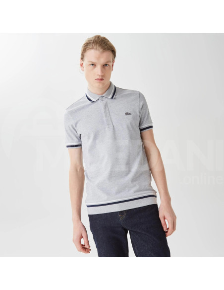 Lacoste - Lacoste Men's Slim Fit Striped Gray Polo თბილისი - photo 1