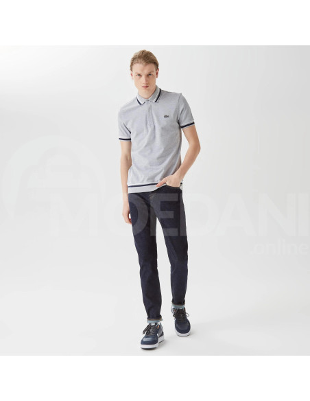 Lacoste - Lacoste Men's Slim Fit Striped Gray Polo თბილისი - photo 3