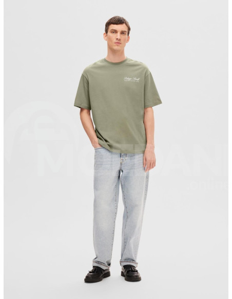 SELECTED HOMME - SLHLOOSEGIB PRINT SS O-NECK TEE Тбилиси - изображение 5