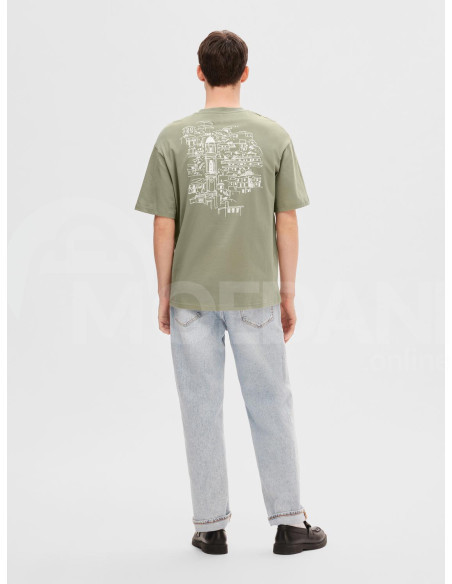 SELECTED HOMME - SLHLOOSEGIB PRINT SS O-NECK TEE Тбилиси - изображение 2