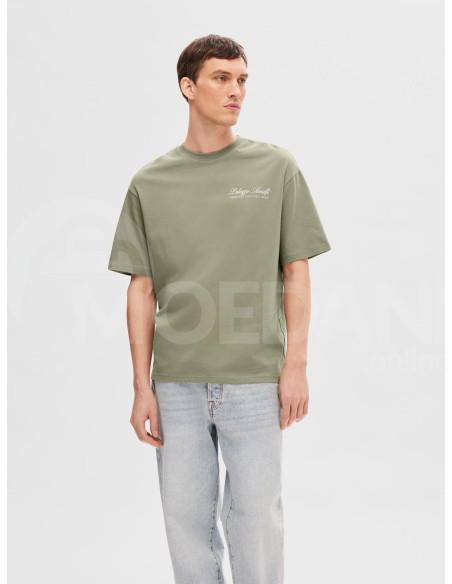 SELECTED HOMME - SLHLOOSEGIB PRINT SS O-NECK TEE Тбилиси - изображение 1