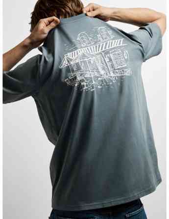 SELECTED HOMME - SLHLOOSEGIB PRINT SS O-NECK TEE Tbilisi