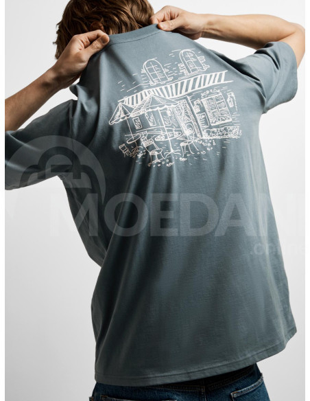 SELECTED HOMME - SLHLOOSEGIB PRINT SS O-NECK TEE Tbilisi - photo 3