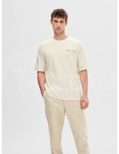 SELECTED HOMME - SLHLOOSEGIB PRINT SS O-NECK TEE Тбилиси - изображение 1