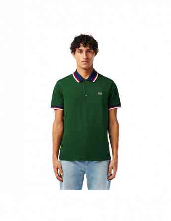 Lacoste - Regular Fit Stretch Cotton Pique Contrast Collar Polo Shirt Тбилиси