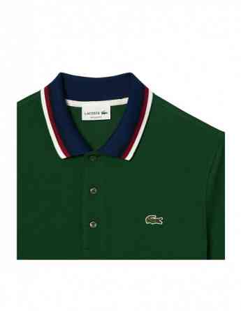 Lacoste - Regular Fit Stretch Cotton Pique Contrast Collar Polo Shirt Тбилиси