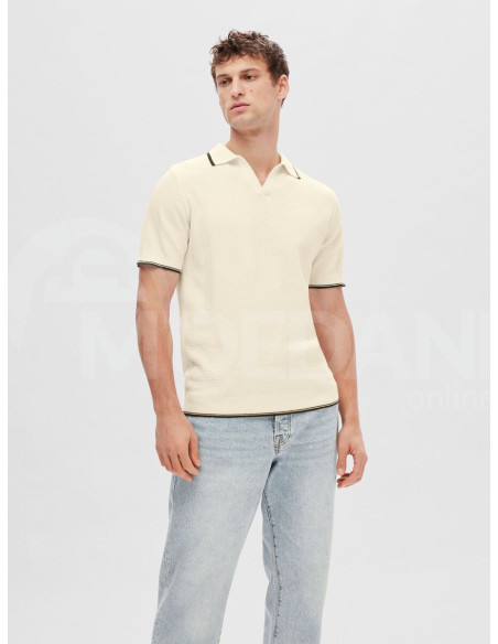 SELECTED HOMME - SLHARLO SS KNIT OPEN POLO Тбилиси - изображение 1
