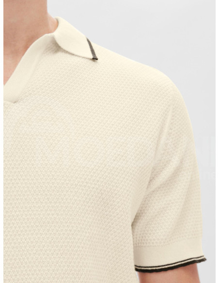 SELECTED HOMME - SLHARLO SS KNIT OPEN POLO Тбилиси - изображение 4