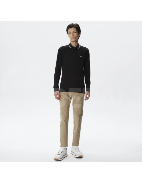 Lacoste - Lacoste Men's Slim Fit Long Sleeve Black Polo Тбилиси - изображение 3
