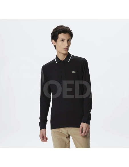 Lacoste - Lacoste Men's Slim Fit Long Sleeve Black Polo Тбилиси - изображение 1