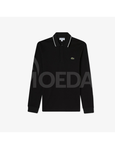 Lacoste - Lacoste Men's Slim Fit Long Sleeve Black Polo Тбилиси - изображение 4
